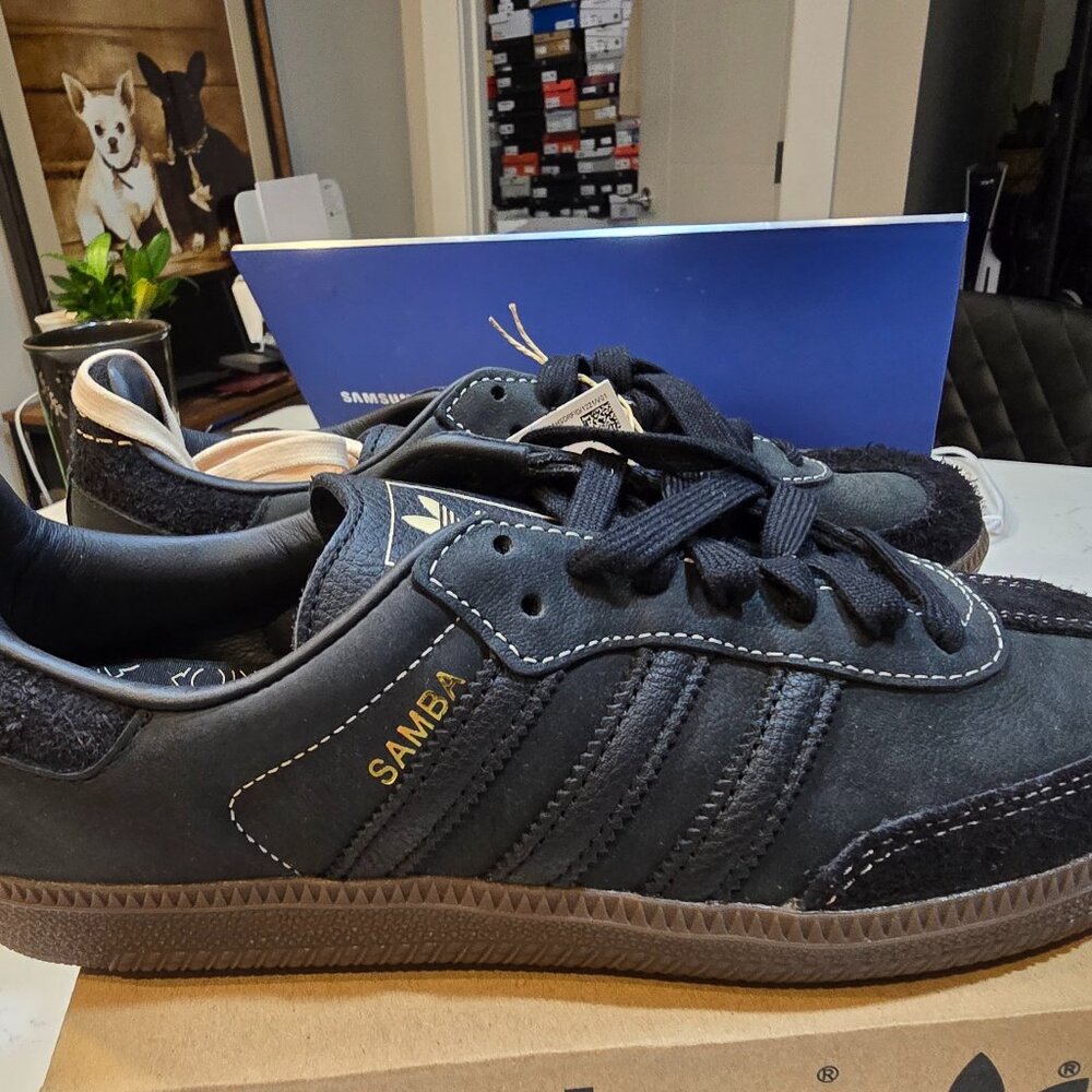 Adidas Originals Samba OG Core Black/Crystal Sand Women Shoes IH5371 SIZE 7 NEW
